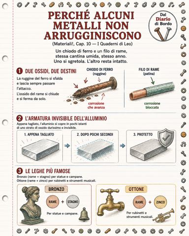 Perché alcuni metalli non arrugginiscono